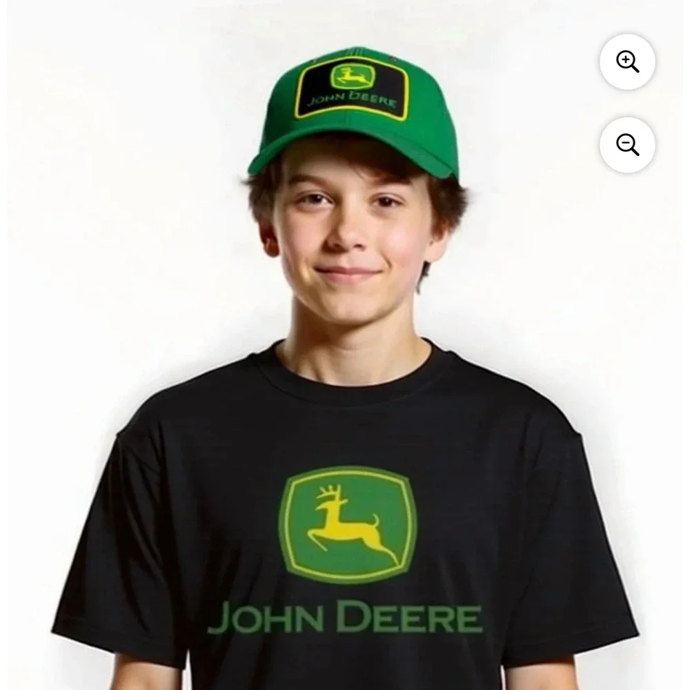NWT John Deere Boys Baseball Hat Youth Green OSFM Adjustable Cotton Cap Kids New - Picture 3 of 6